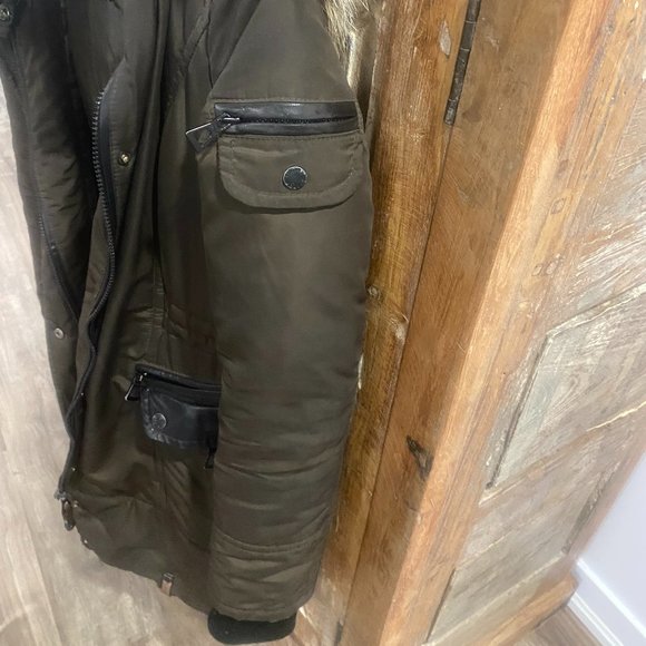 Rudsak Women's Brown Down Parka with Removable Fur - Picture 4 of 10